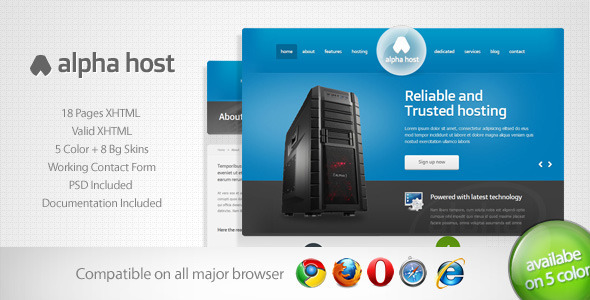 Alpha - Modern Hosting Template