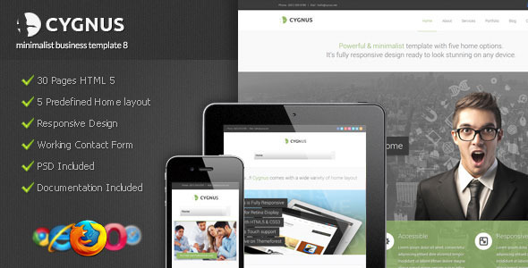 Preview image for Cygnus - Minimalist Business Template 8