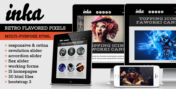 INKA - Retro Responsive Multi-Purpose Template listing image