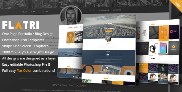 Flatri - OnePage Portfolio Template