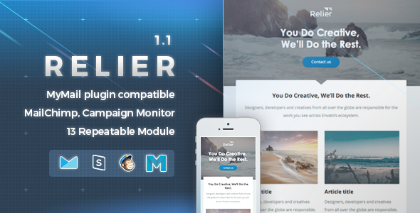 Product preview supplied for Relier | Responsive Email Template