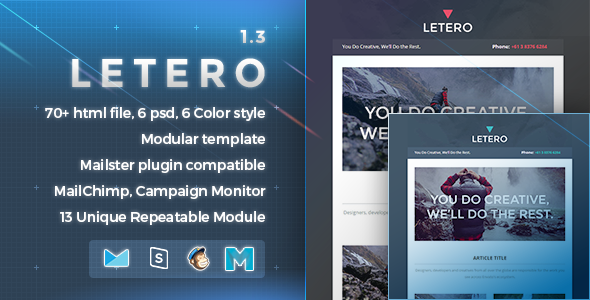 Preview image for Letero - Responsive Email Template