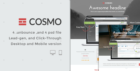 Cosmo - Bundle Unbounce pages