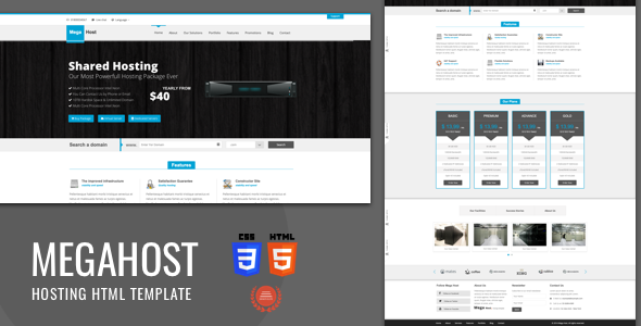 Mega Host - Bootstrap 3 - Html5 Hosting Template listing image