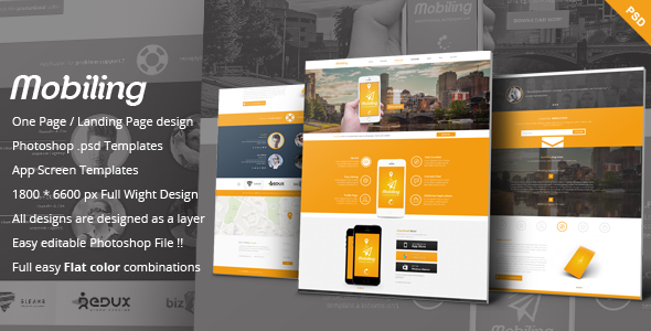 Mobiling - One Page App Landing Page