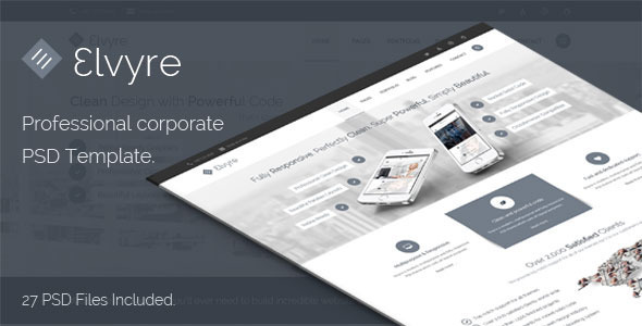 Elvyre Professional Corporate PSD Template