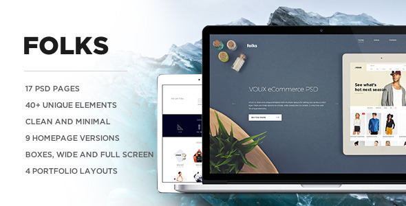 Product preview supplied for Folks PSD