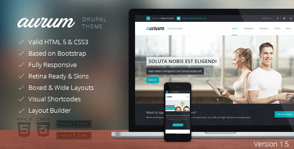 Aurum - Responsive Multipurpose Drupal Theme