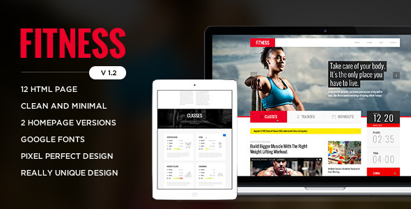 Fitness - Retina Responsive HTML Template product preview