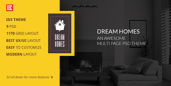 Dream Home-An Awesome IDX Psd Theme