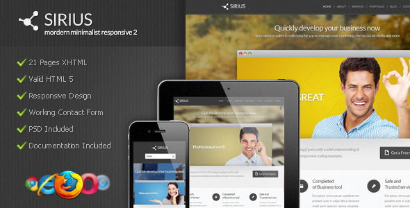 Sirius - Modern Minimalist Responsive 2