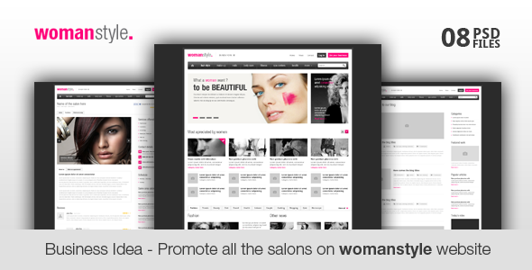 WomanStyle - Blog Magazine News Editorial PSD Template