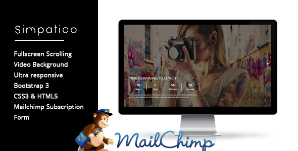 Simpatico - Creative Countdown Coming Soon Page