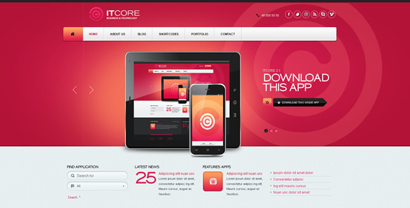 ItCore Site Template product preview