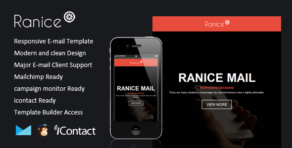 Ranice - Responsive Email + Themebuilder Access listing image