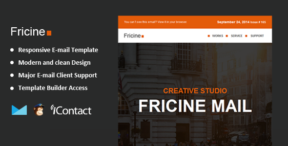 Fricine - Responsive Email + Themebuilder Access