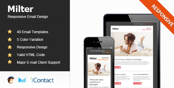 Milter - Responsive E-mail Template product preview
