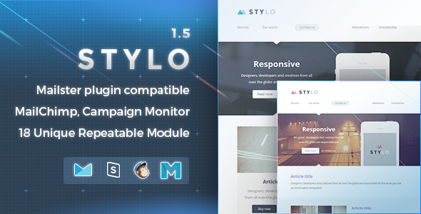 Product preview supplied for Stylo - Responsive Email Template