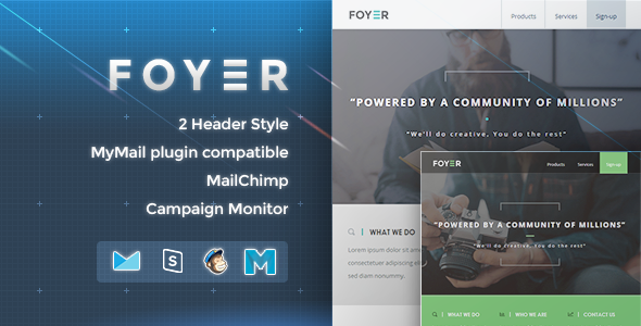 Product preview supplied for Foyer - Responsive Email Template