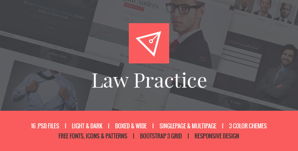 Product preview supplied for Law Practice - Jurisprudence PSD Template
