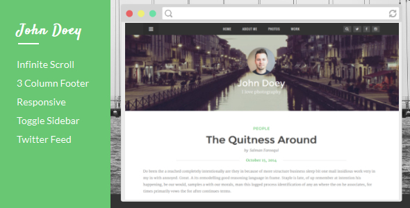 John Doey - Responsive Blogger Template