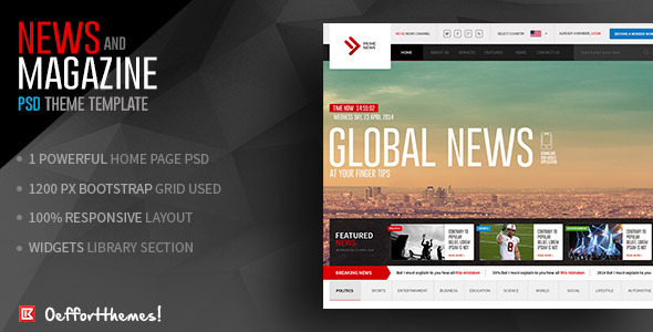 Preview image for Prime News-Online News and Magazine Template