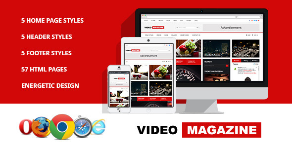 Video Magazine - HTML Magazine Template listing image