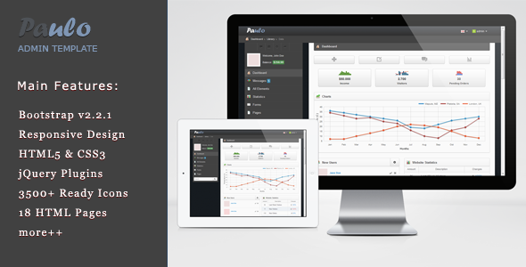 Paulo Admin Template product preview