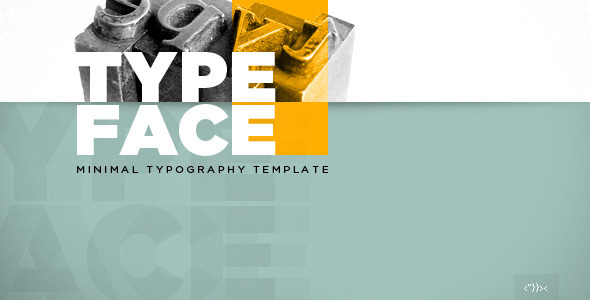 Preview image for TYPEFACE - Minimal Typography HTML5 Template