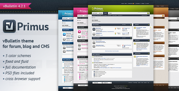 Primus - A Theme for vBulletin 4.2 Suite listing image