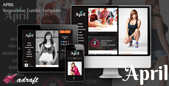 April - Responsive Tumblr Theme
