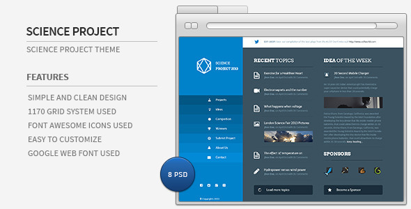 Science Project PSD Template