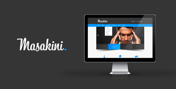 Product preview supplied for Masakini - Corporate PSD Template