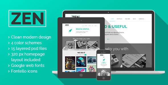 ZEN | Portfolio  Blog  PSD themes