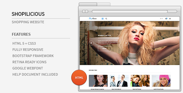 Shopilicious HTML - Shopping Website
