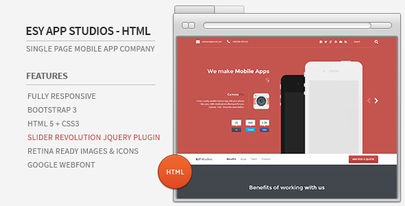 Esy App Studios - HTML Website