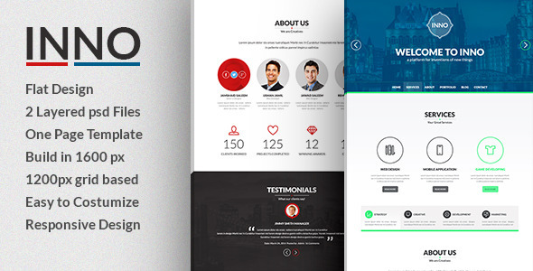 Inno- Creative PSD Template listing image