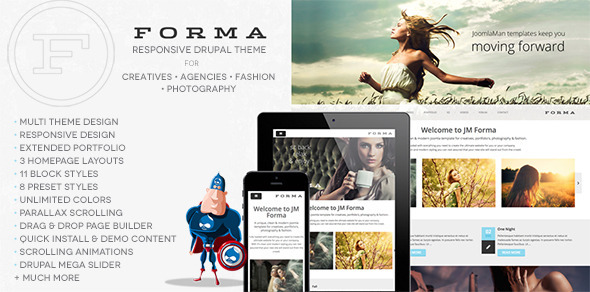 Preview image for Forma, Creative, Fashion, Photogrpahy Drupal Theme