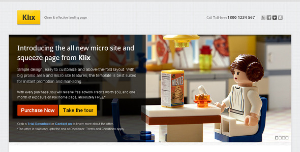 Klix - HTML Landing Page Template