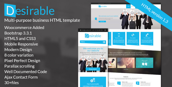 Desirable -  The Multi-Purpose HTML5 Business Template