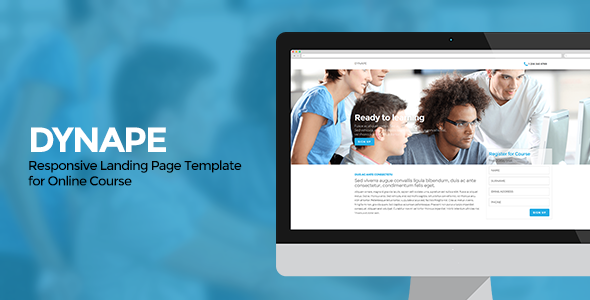 Dynape - Responsive Landing Page for Course listing image
