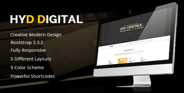 HYD - Multi-Purpose One Page HTML Template product preview
