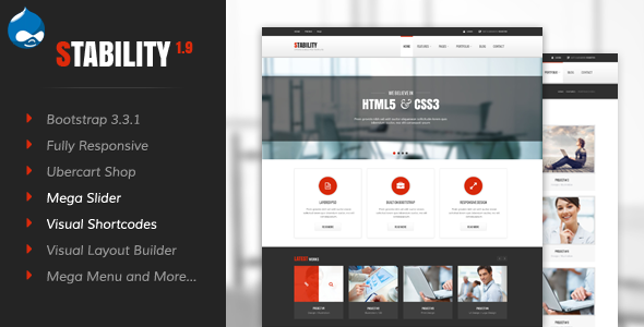 Stability - Responsive Drupal 7 Ubercart Theme listing image