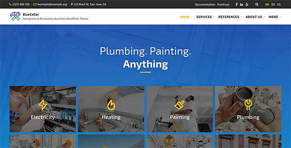 Preview image for BlueCollar - Handyman & Renovation Business WordPress Theme