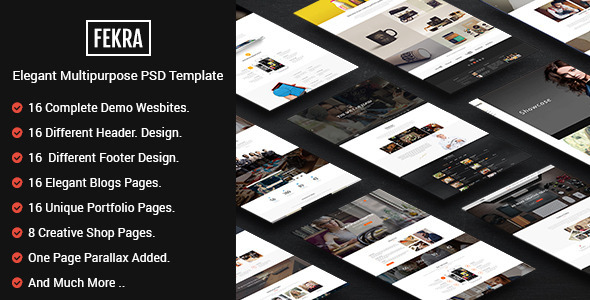 Fekra - Elegant Multipurpose PSD Theme