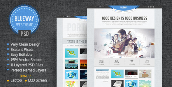 BlueWay - Minimal & Clean PSD Template