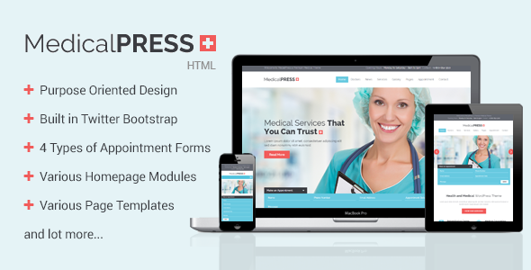 MedicalPress - Health HTML Template product preview