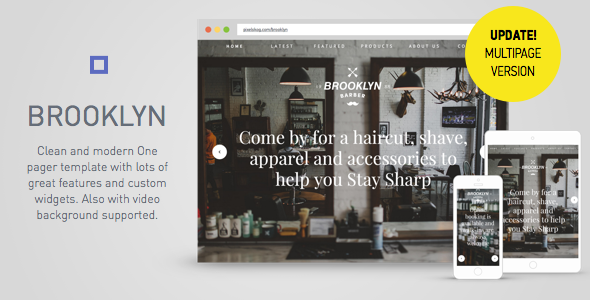 Brooklyn - Clean And Modern Onepager & Multipager design
