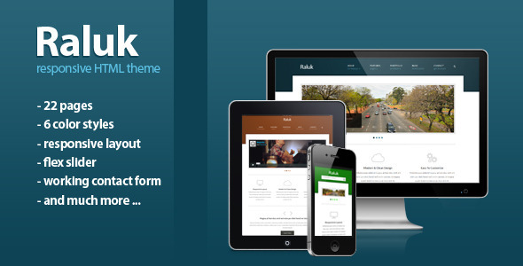 Raluk - Responsive Business Template product preview