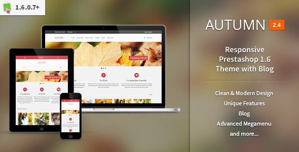 Preview image for Autumn - Responsive Prestashop 1.6 Theme with Blog
